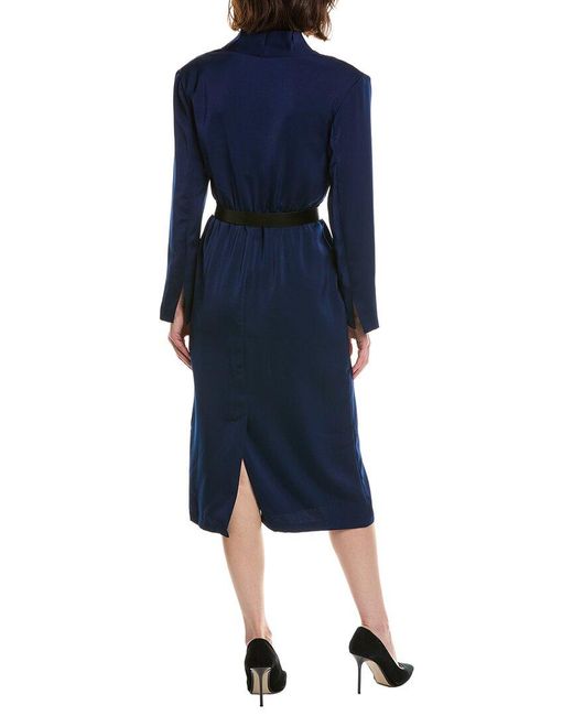 Pascale La Mode Blue Belted Midi Dress