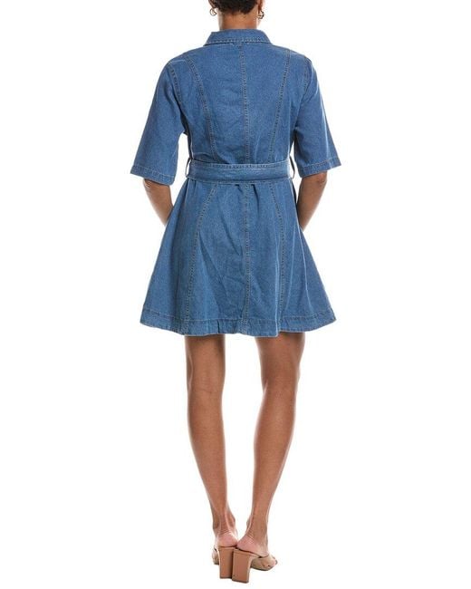 Estellina Blue Denim Mini Dress