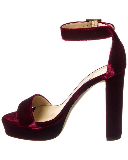 Jimmy Choo Purple Holly 120 Velvet Sandal