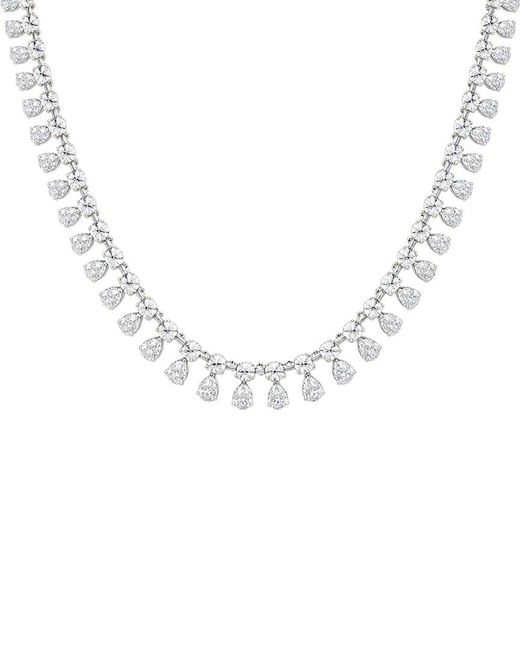 Lab Grown Diamonds Metallic 14K 15.60 Ct. Tw. Lab-Grown Diamond Fashion Necklaces