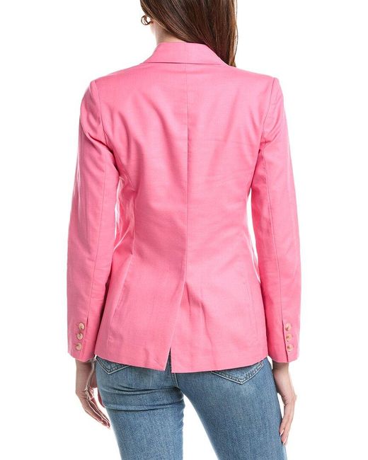 Tahari Embroidered Linen-Blend Jacket