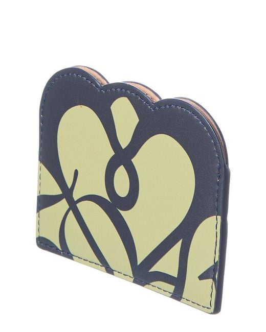 Alexander McQueen Blue Leather Card Holder