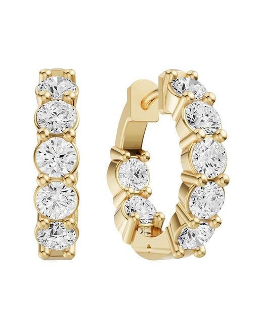Lab Grown Diamonds Metallic 14K 1.50 Ct. Tw. Lab-Grown Diamond Earrings