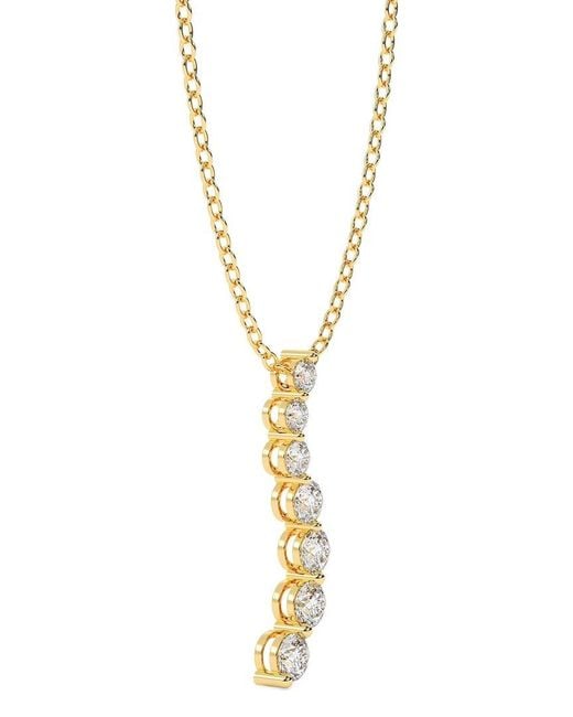 Lab Grown Diamonds Metallic 14K 0.50 Ct. Tw. Lab-Grown Diamond Necklace