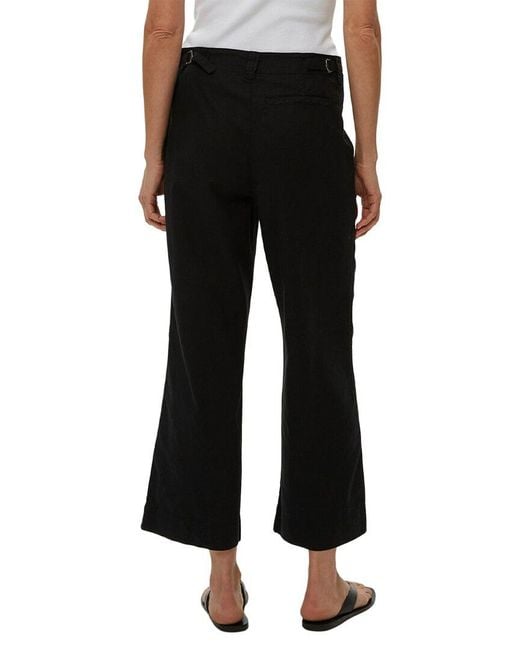 Michael Stars Black Geraldine Relaxed Linen-Blend Pant
