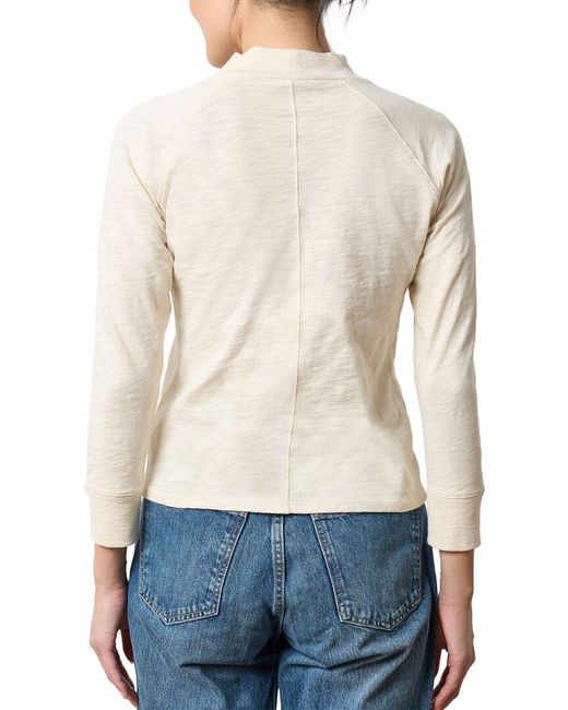 Lilla P White Raglan Mock Neck Shirt