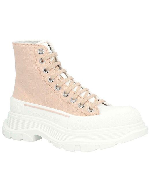 McQueen Natural Canvas Tread Slick Boot, Never Worn (Authentic Pre- Loved)