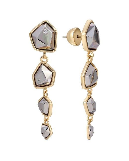 Ettika White Linear Earrings