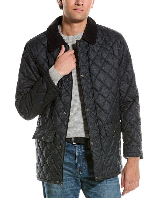 Cole Haan Diamond Quilted Barn Jacket in Black for Men Lyst