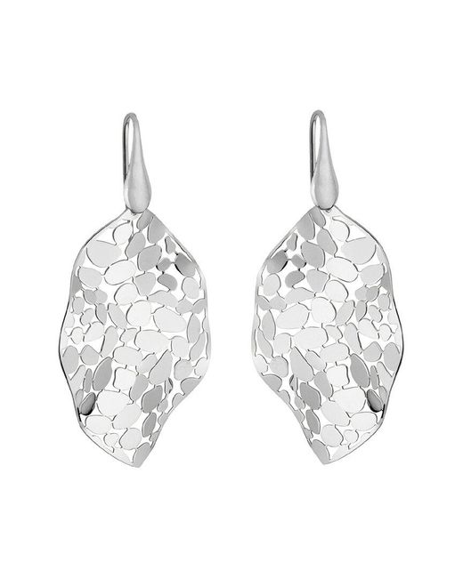 Italian Silver White Earrings