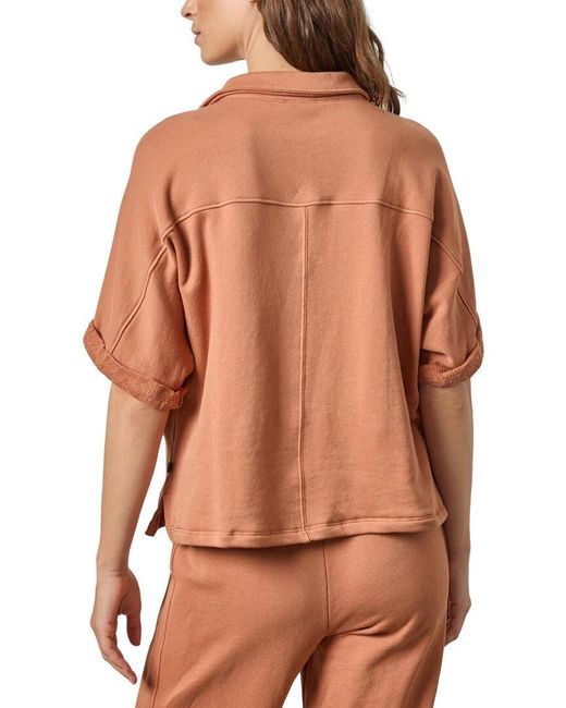 Lilla P Brown Oversized Terry Polo