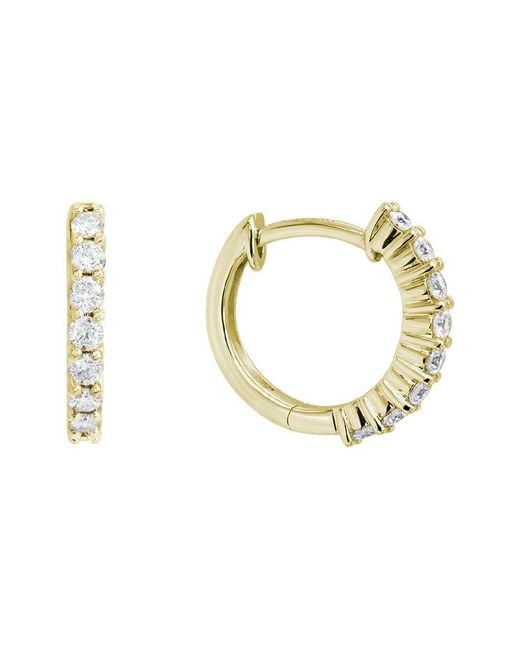 Diamond Select Cuts Metallic 14k Diamond Huggie Earrings 0.36 Ct.