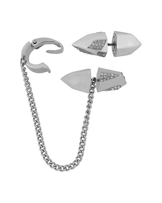 Swarovski Jean Paul Gaultier For Atelier Crystal Reverse Hoop Push Back  Earrings | monsoonempress.com