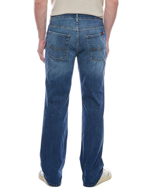 7 For All Mankind Blue Austyn Fishers Straight Jean for men