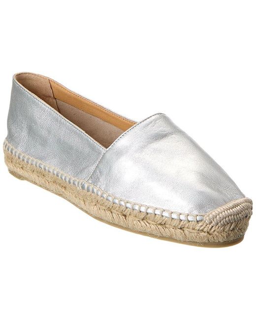 Castaner White Kenda Leather Espadrille