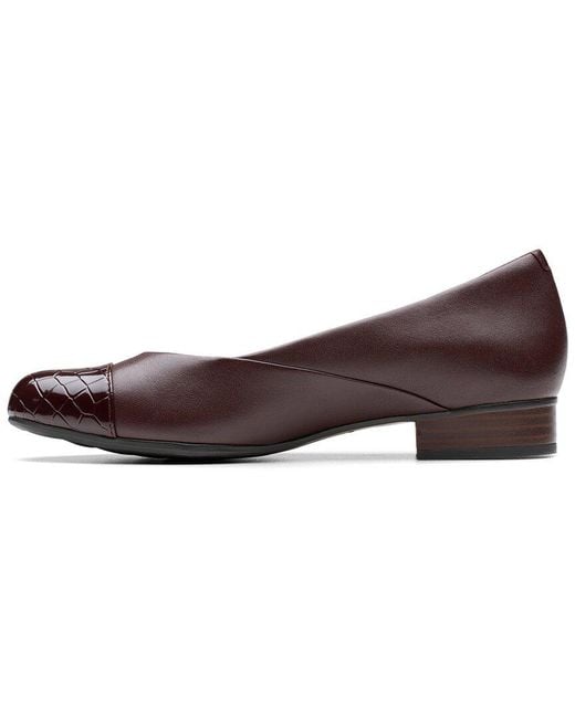 Clarks Brown Juliet Rise Leather Ballet Flat