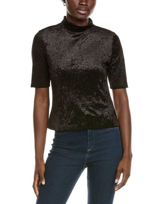 Vince Camuto Black Mock Neck Top