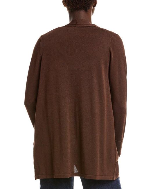 Anne Klein Brown Pocket Cardigan