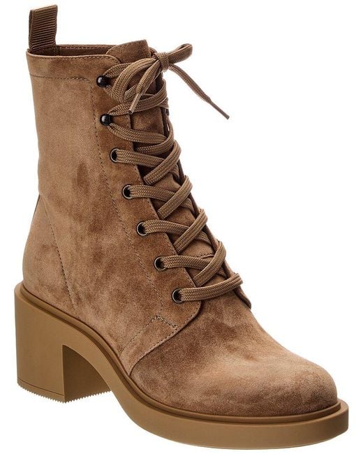 Gianvito Rossi Brown Foster 45 Suede Boot