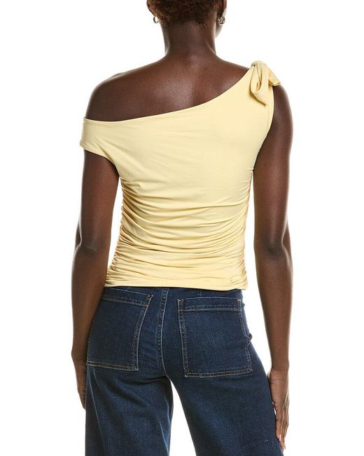 Wayf Blue One-Shoulder Top