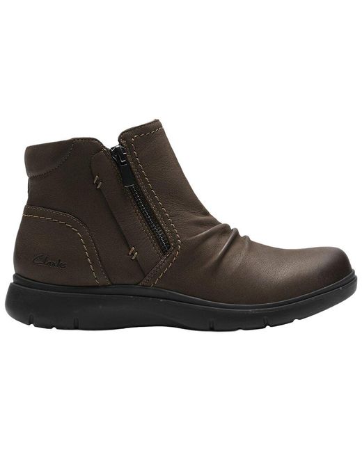 Clarks Black Dark Grey Lea Boot