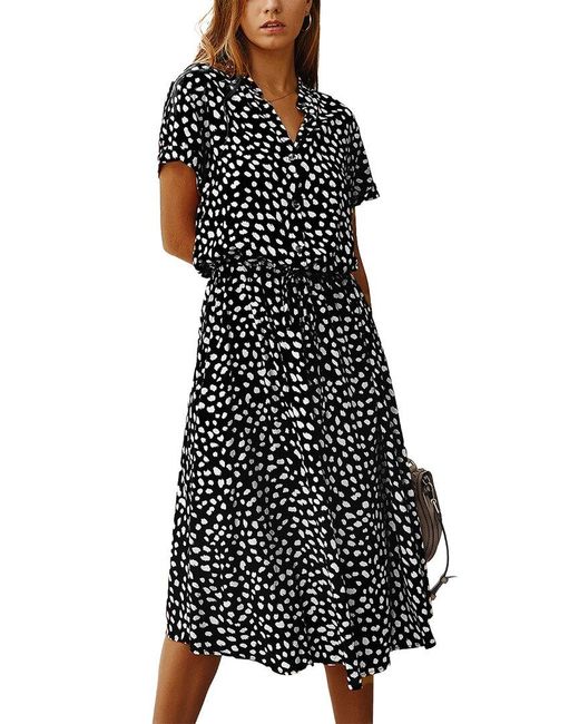 VIBI Black Midi Dress