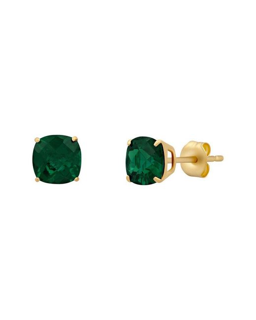 MaxColor Green 14K 1.35 Ct. Tw. Lab-Grown Created Emerald Stud Earrings