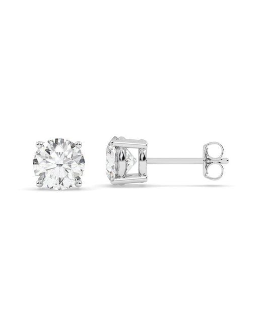 Lab Grown Diamonds Metallic 14K 1.50 Ct. Tw. Lab-Grown Diamond Earrings