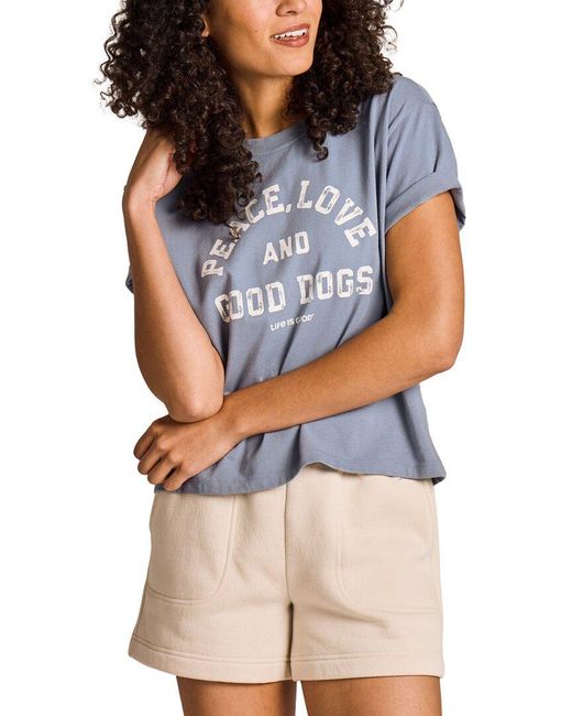 Life Is Good. Blue Crusher T-Shirt