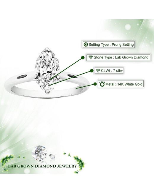 Amairah White 14K 7.00 Ct. Tw. Lab-Grown Diamond Engagement Ring