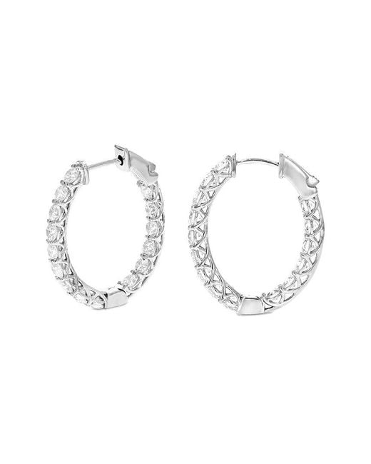 Amairah White 14K 3.00 Ct. Tw. Lab-Grown Diamond Hoop Earrings