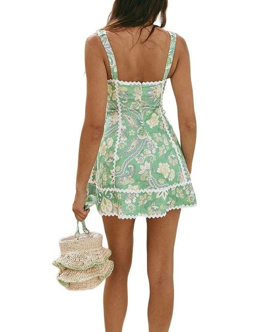 AMINA GLAM Green Mini Dress