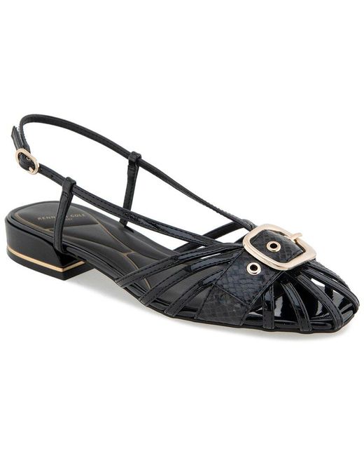Kenneth Cole Black Farrah Slingback Flats