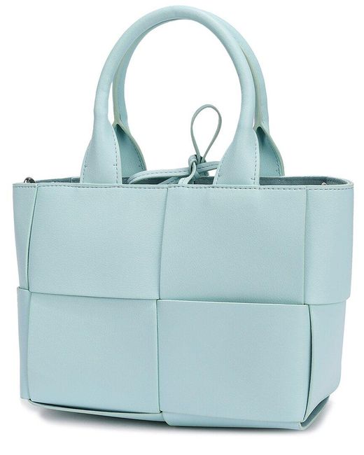 Tiffany & Fred Paris Blue Woven Leather Crossbody