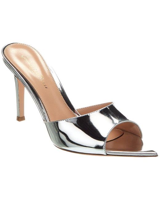 Gianvito Rossi White Elle 85 Leather Sandal