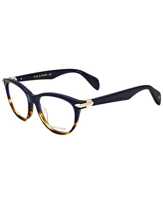 Rag & Bone Blue 49Mm Optical Frames