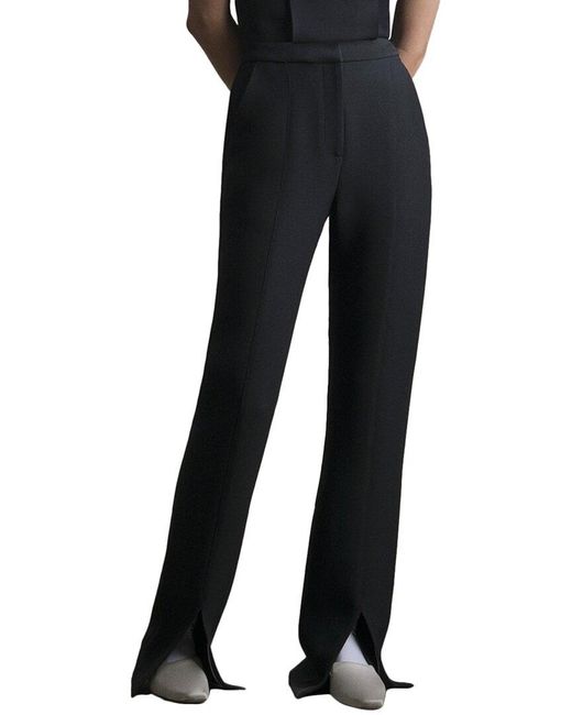 Adam Lippes Black Louisa Wool-Blend Pant