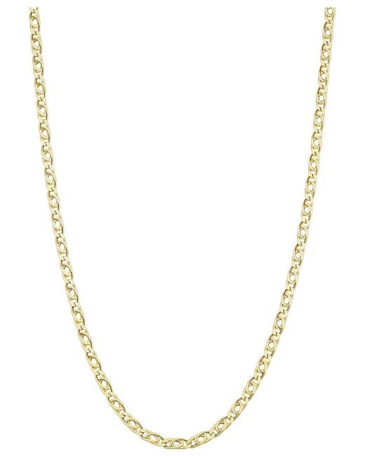 Italian Gold Metallic 14K Tiger Eye Chain Necklace