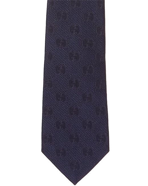 Gucci Blue Navy Silk Tie for men