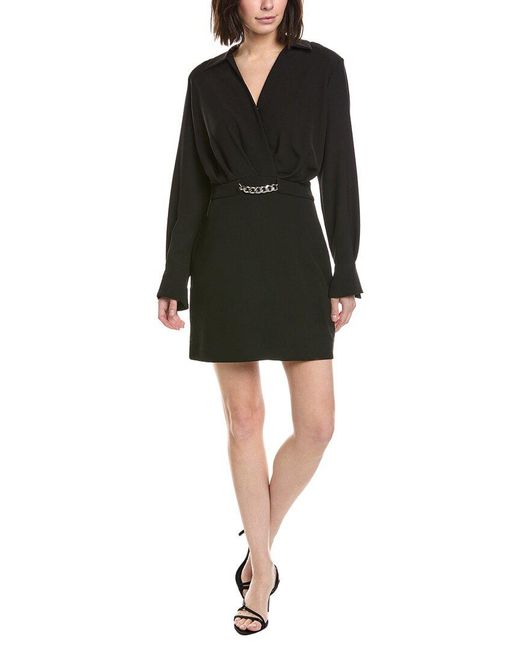 The Kooples Black Crepe Star Mini Dress