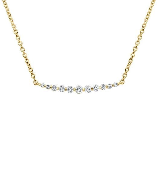 Sabrina Designs Metallic 14k 0.18 Ct. Tw. Diamond Bar Necklace