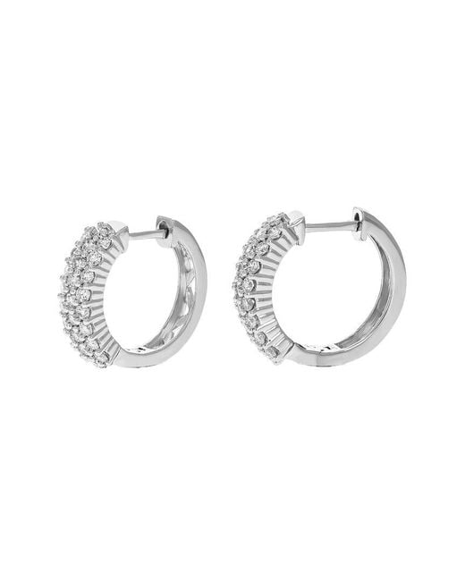 Amairah Metallic 1.00 Ct. Tw. Lab-Grown Diamond Hoops