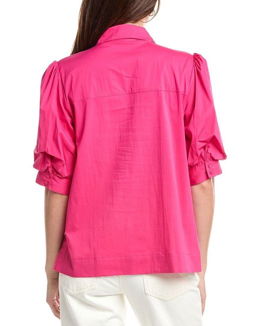 Tahari Pink A-Line Blouse