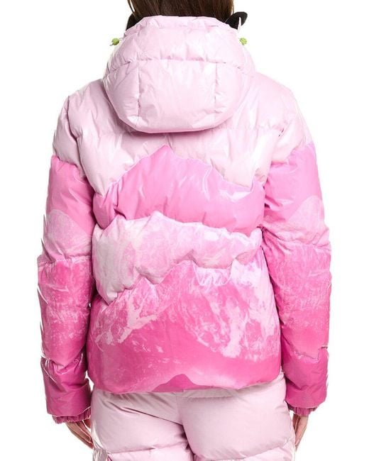 Khrisjoy Pink Ski Mountain Monte Puffer Ski Down Jacket