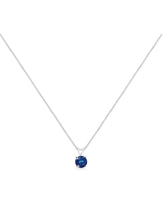 Haus of Brilliance Blue 14K 0.50 Ct. Tw. Lab-Grown Diamond Pendant Necklace