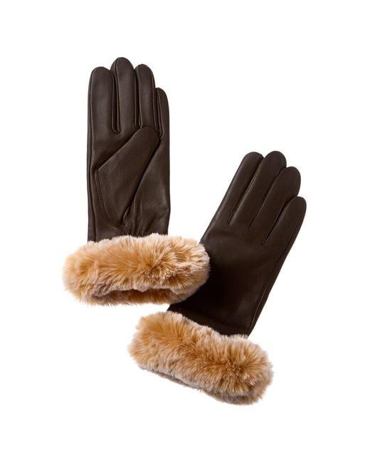 Surell Brown Leather Gloves