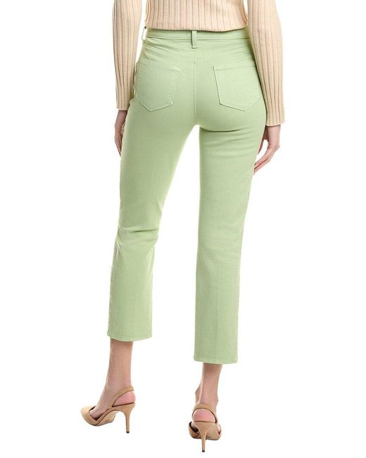 L'Agence Green Alexia High-Rise Crop Cigarette Jean