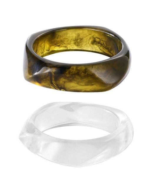 Adornia Metallic Bangle Bracelet Set