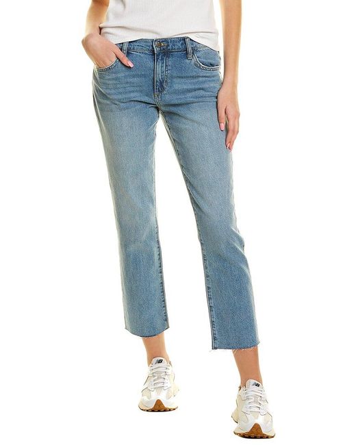 Joe's Jeans Cotton Lara Calliope Mid Rise Straight Ankle Jean in Blue -  Save 29% | Lyst