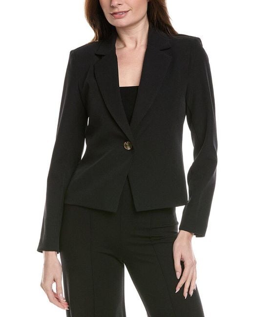 Tahari Black Single Button Blazer